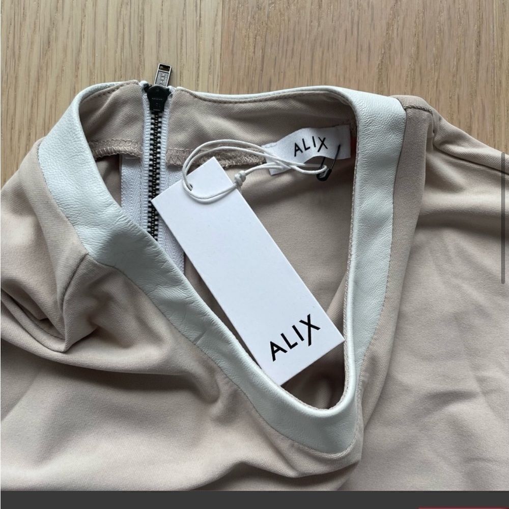 New Alix Classic Collection Chloe Thong Bodysuit in Nude/White Large - Picture 8 of 10